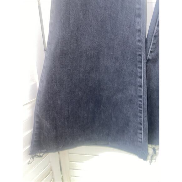 Judy Blue Jeans Womens Sz 7 28” Black Super Flare Frayed Festival 60s Hippie - Picture 6 of 11